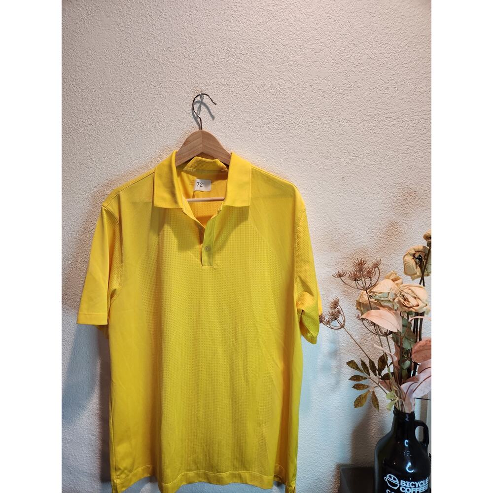 Nike Golf Dri-FIT Yellow Polo Shirt Size L Performance Moisture-Wicking